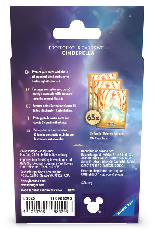 PACK DE 65 PROTÈGES-CARTES CENDRILLON