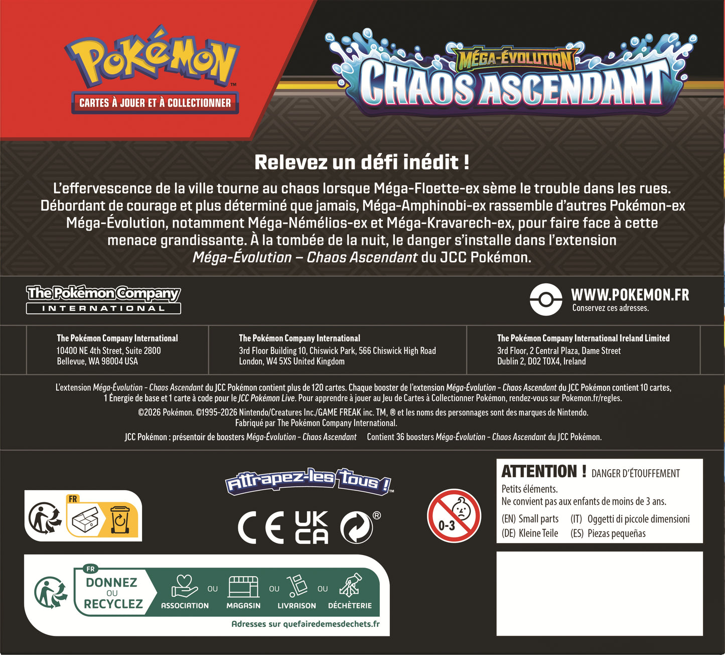Display de Boosters Méga-Évolution ME04 Chaos Ascendant (Display x36) - FR