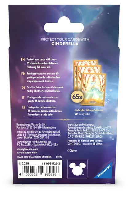 PACK DE 65 PROTÈGES-CARTES CENDRILLON