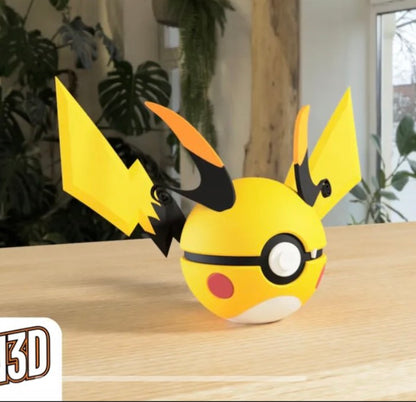 0026 - Mega-Raichu X - Mega Raichu X - 3D geprinte Pokébal